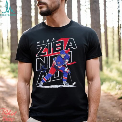 Mika Zibanejad Player Map R WHT New York Hockey Shirt