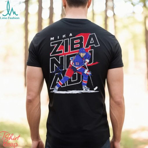 Mika Zibanejad Player Map R WHT New York Hockey Shirt