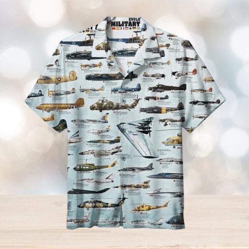 Military Aircraft Evolution Unisex Hawaiian Shirt