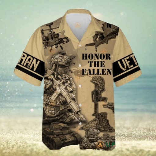 Military Hawaiian Shirt Honor The Fallen Us Veteran Best Hawaiian Shirts