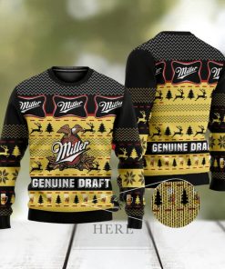 Miller Genuine Draft Ugly Miller Beer Ugly Gift Christmas 3D Sweater For Men And Women