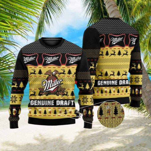 Miller Genuine Draft Ugly Miller Beer Ugly Gift Christmas 3D Sweater For Men And Women