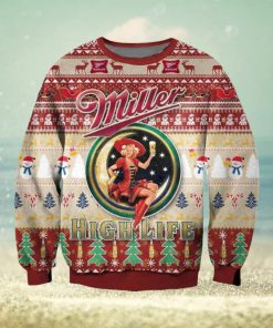 Miller High Life Beer Sweater Christmas