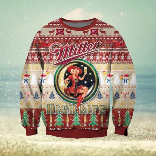 Miller High Life Beer Sweater Christmas