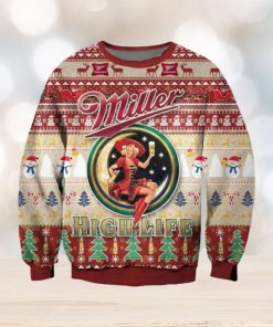 Miller High Life Beer Sweater Christmas