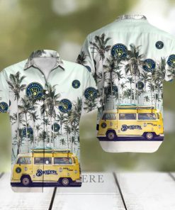 Milwaukee Brewers MLB Coconut Car Pattern Hawaiian Shirt