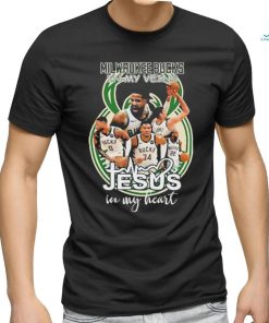 Milwaukee Bucks In My Veins Jesus In My Heart T shirt