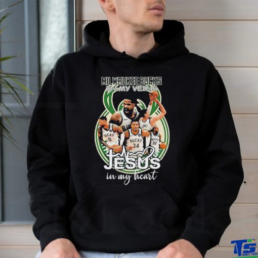 Milwaukee Bucks In My Veins Jesus In My Heart T shirt