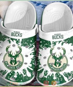 Milwaukee Bucks White Green Nba Crocs Clog Shoes