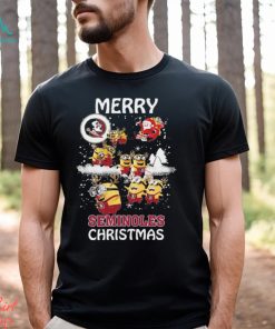 Minions Florida State Seminoles Merry Christmas T Shirt, hoodie, sweater, long sleeve and tank top Minions Florida State Seminoles Merry Christmas T Shirt