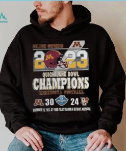 Minnesota Golden Gophers 2023 Quick Lane Bowl Champions Minnesota Football 30 24 Bowling Green Falcons December 26, 2023 At Ford Field Stadium In Detroit, Michigan shirt