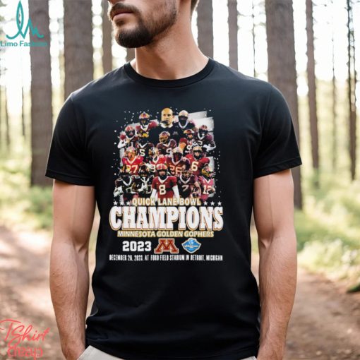 Minnesota Golden Gophers Team 2023 Quick Lane Bowl Champions Shirt