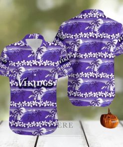 Minnesota Vikings Coconut Tree Pattern Hawaiian Shirt For Men Women