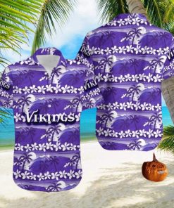 Minnesota Vikings Coconut Tree Pattern Hawaiian Shirt For Men Women