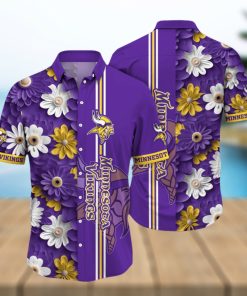 Minnesota Vikings Hawaii Shirt Flower Sporty And Stylish
