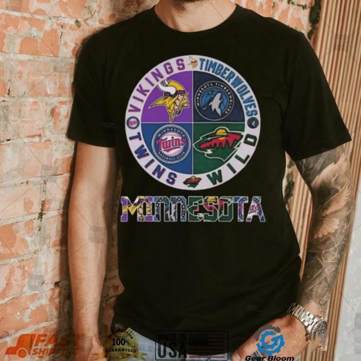 Minnesota Vikings Minnesota Timberwolves Minnesota Wild Minnesota Twins Minnesota Sports City shirt
