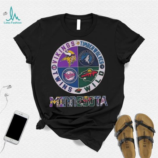 Minnesota Vikings Minnesota Timberwolves Minnesota Wild Minnesota Twins Minnesota Sports City shirt