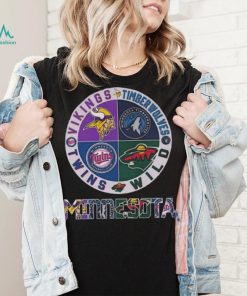 Minnesota Vikings Minnesota Timberwolves Minnesota Wild Minnesota Twins Minnesota Sports City shirt