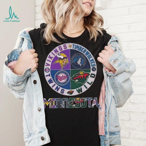 Minnesota Vikings Minnesota Timberwolves Minnesota Wild Minnesota Twins Minnesota Sports City shirt