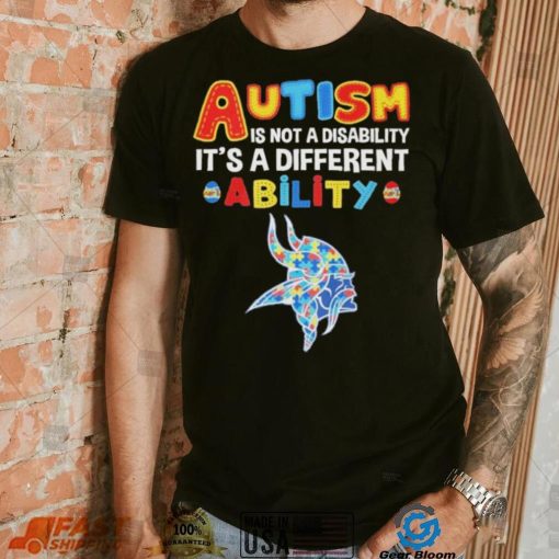 Minnesota Vikings NFL Autism Is Not A Disability 2024 Shirt