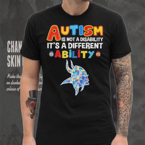 Minnesota Vikings NFL Autism Is Not A Disability 2024 Shirt