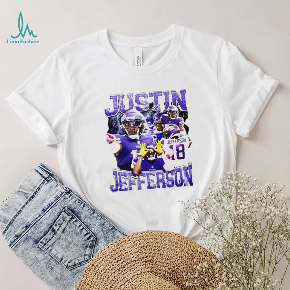 Minnesota Vikings football Justin Jefferson player the Griddy signature retro shirt Minnesota Vikings football Justin Jefferson player the Griddy signature retro shirt