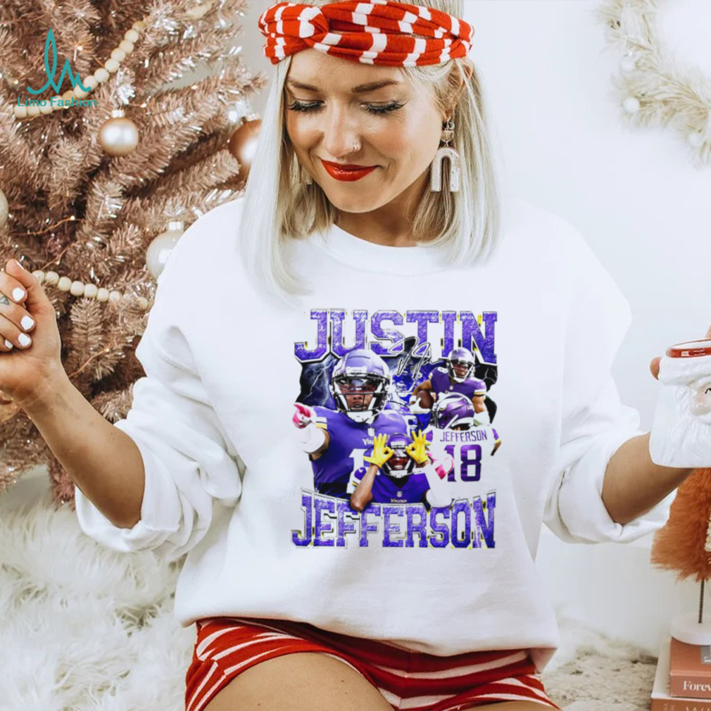 Minnesota Vikings football Justin Jefferson player the Griddy signature retro shirt Minnesota Vikings football Justin Jefferson player the Griddy signature retro shirt