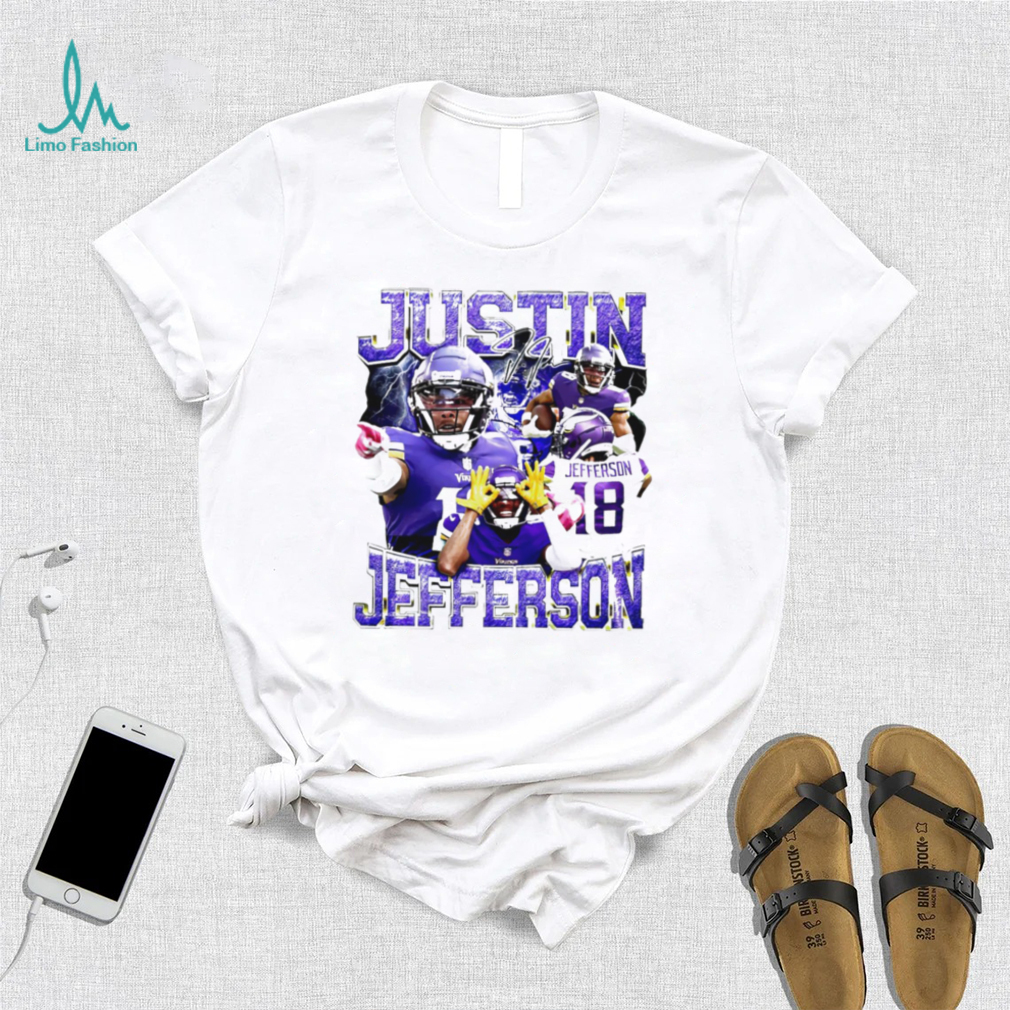 Minnesota Vikings football Justin Jefferson player the Griddy signature retro shirt Minnesota Vikings football Justin Jefferson player the Griddy signature retro shirt
