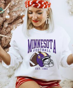 Minnesota Vikings football est. 1961 NFL helmet logo shirt