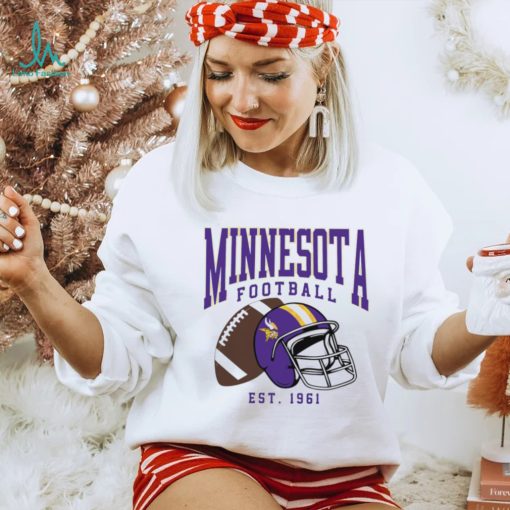 Minnesota Vikings football est. 1961 NFL helmet logo shirt