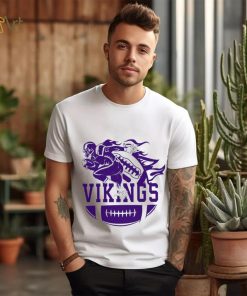 Minnesota Vikings football player half a ball logo shirt