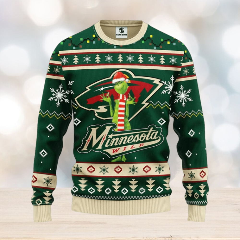Minnesota Wild Funny Grinch Christmas Ugly Sweater - Limotees