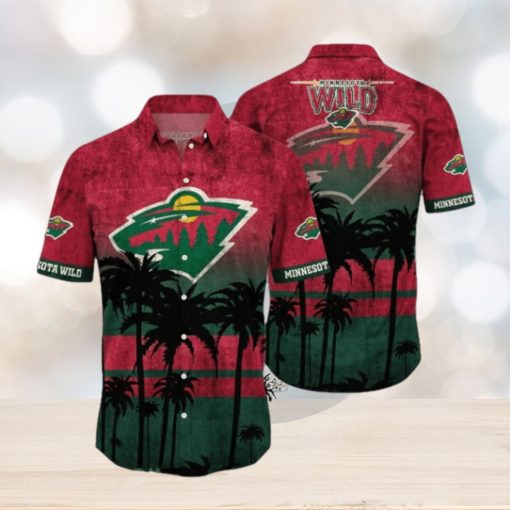 Minnesota Wild NHL Logo Coconut Tropical Hawaiian Shirt Beach Gift For Fans