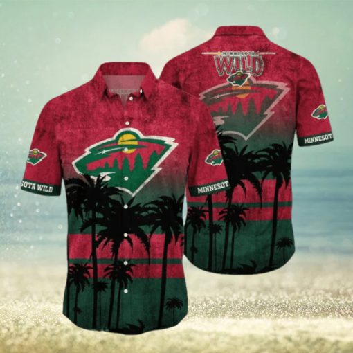 Minnesota Wild NHL Logo Coconut Tropical Hawaiian Shirt Beach Gift For Fans