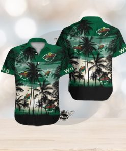 Minnesota Wild Short Sleeve Button Up Tropical Shirt Hawaiian Shirt