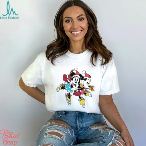 Minnie Mouse and Mickey Mouse skiing shirt