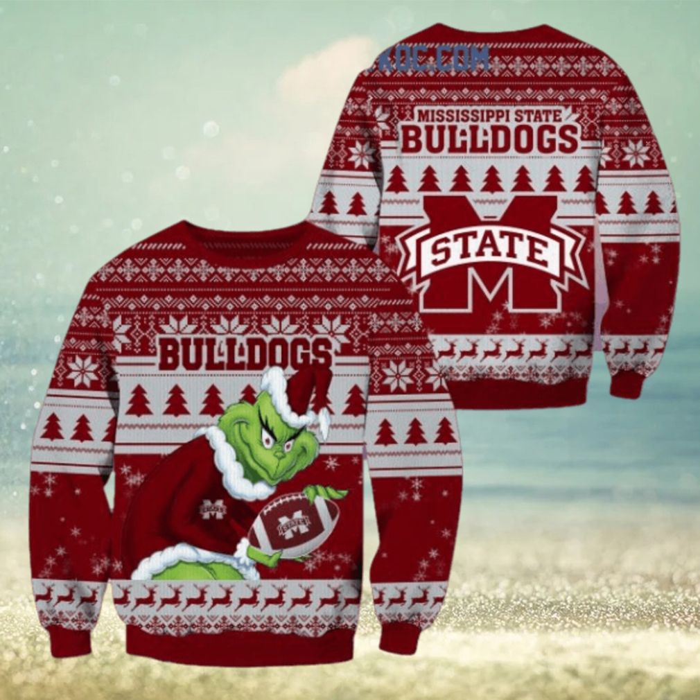 Mississippi State Bulldogs Grinch NCAA Christmas Ugly Sweater Mississippi State Bulldogs Grinch NCAA Christmas Ugly Sweater