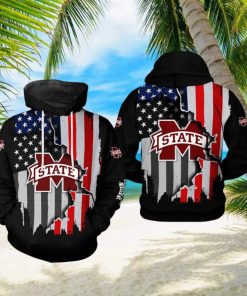 Mississippi State Bulldogs NCAA US Flag 3D Printed Hoodie