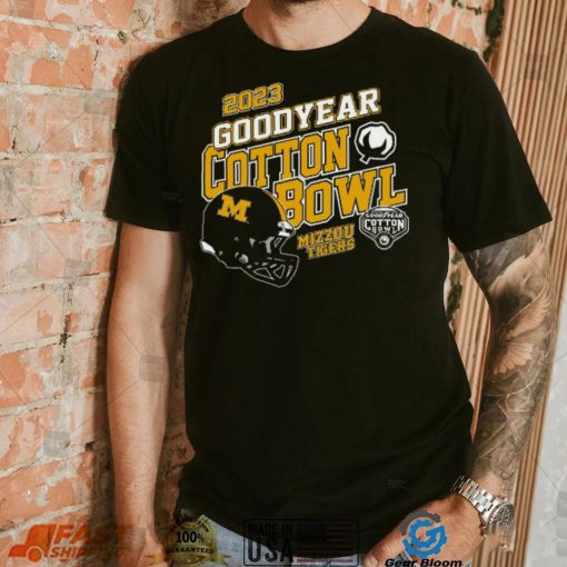 Mizzou Tigers Goodyear Cotton Bow Black Helmet T Shirt