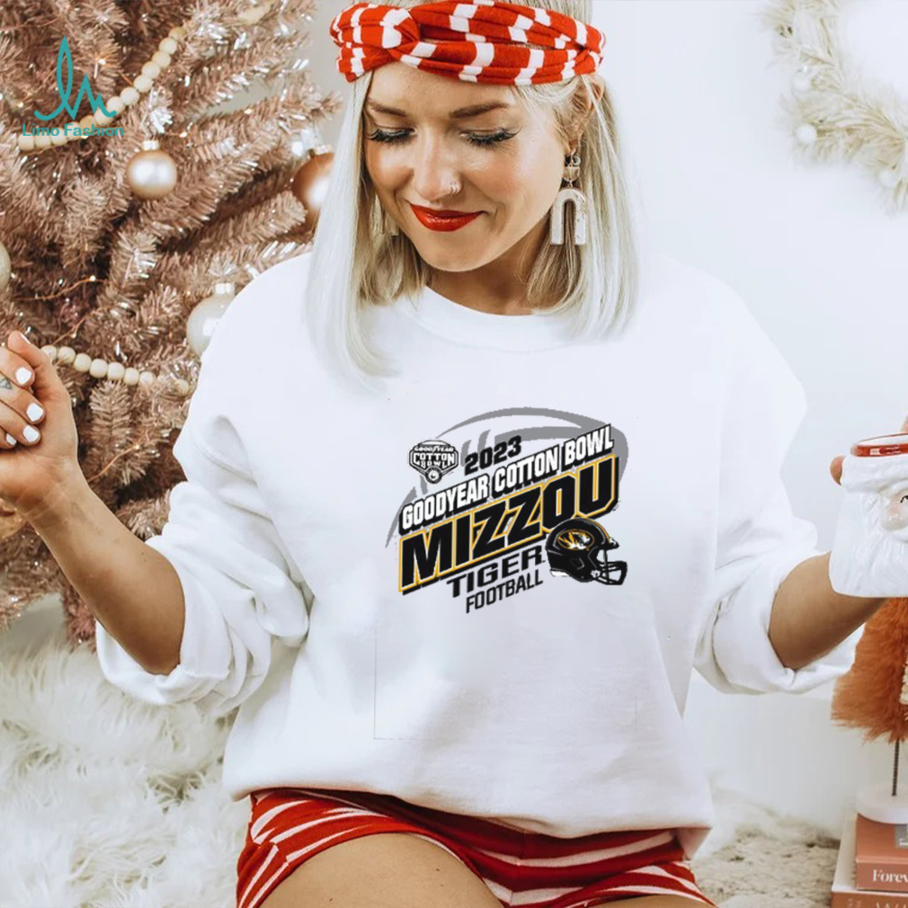 Mizzou Tigers Goodyear Cotton Bow Grey Helmet T Shirt Mizzou Tigers Goodyear Cotton Bow Grey Helmet T Shirt