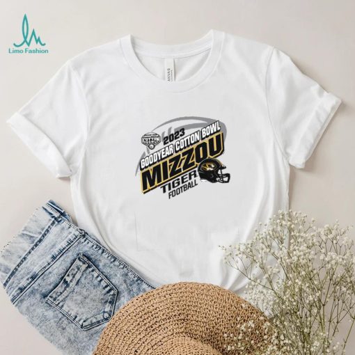 Mizzou Tigers Goodyear Cotton Bow Grey Helmet T Shirt