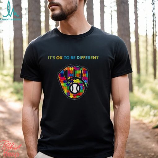 Mlb 2023 Milwaukee Brewers Autism It’s Ok To Be Different Shirt