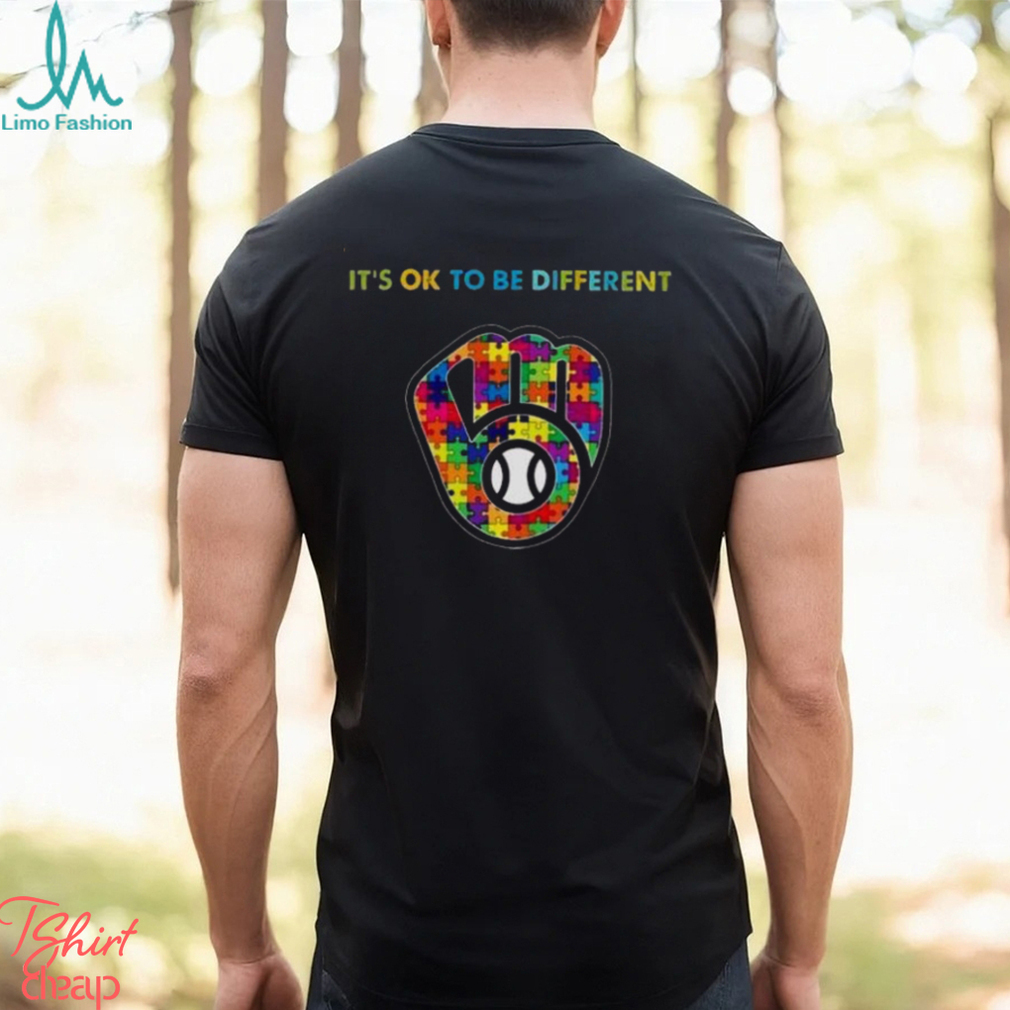 Mlb 2023 Milwaukee Brewers Autism It's Ok To Be Different Shirt - Limotees