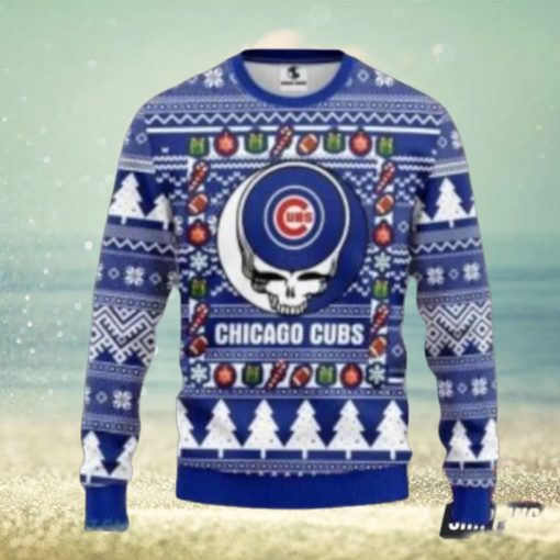 Mlb Chicago Cubs Grateful Dead Christmas Ugly Christmas Sweater