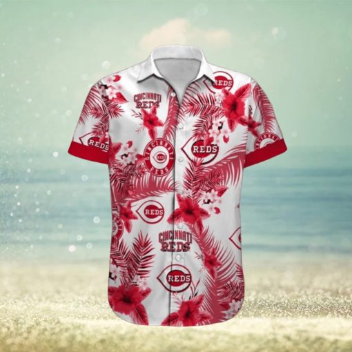 Mlb Cincinnati Reds Hawaiian Shirt Colorful Tropical Forest Beach Lovers Gift