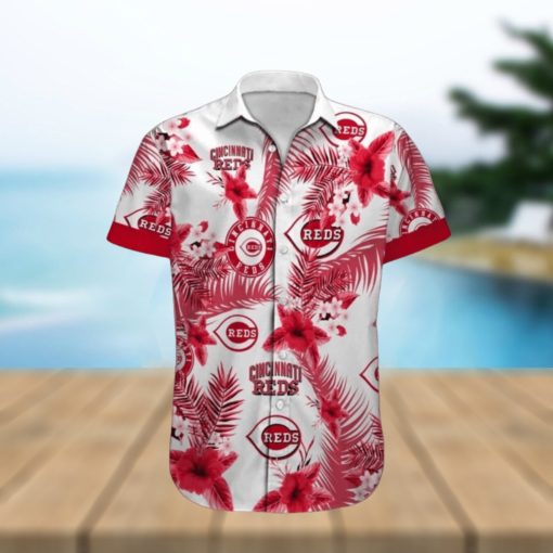 Mlb Cincinnati Reds Hawaiian Shirt Colorful Tropical Forest Beach Lovers Gift