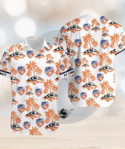 Mls Fc Cincinnati Coconut Trees Hawaiian Shirt