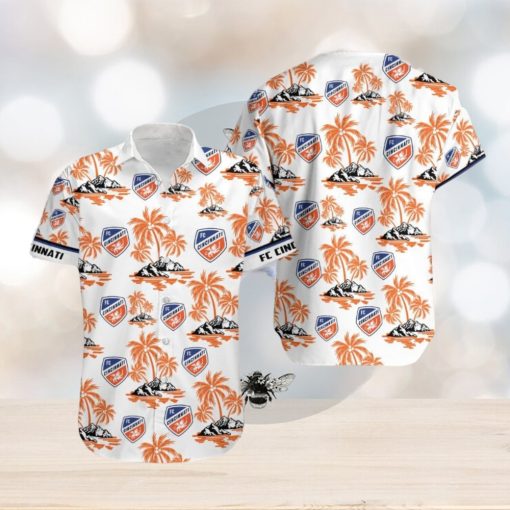 Mls Fc Cincinnati Coconut Trees Hawaiian Shirt