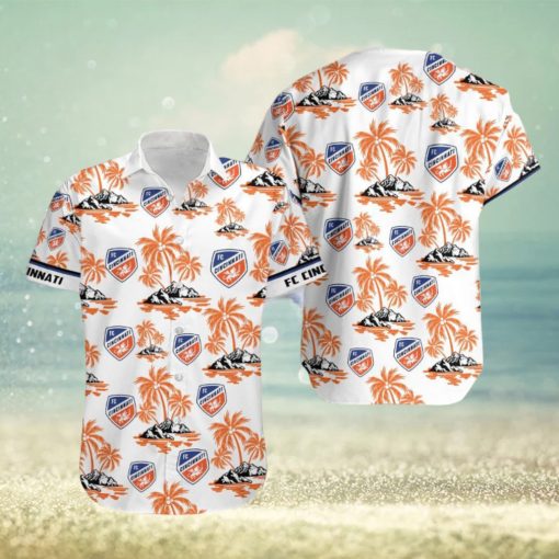 Mls Fc Cincinnati Coconut Trees Hawaiian Shirt