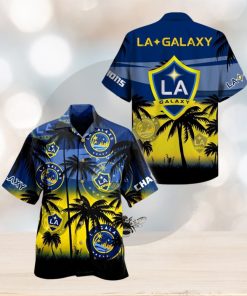 Mls La Galaxy Coconut Tree Beach Hawaiian Shirt